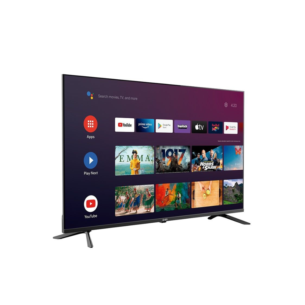 Televisión Smart Ghia Android TV Certified 50" 4K WiFi, RJ45, 3 HDMI, 2 USB, RCA, Óptico, 60Hz