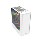 Gabinete Balam Rush Nyx GI730 Blanco Mini Torre Max MB ATX Panel Izquierdo Con Cristal Frente Sólido Con Ranura 1xUSB 3.0 3 Ventiladores RGB