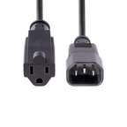 Cable Extensión de Alimentación 1m IEC320 C14 a NEMA 5-15R 10A 125V StarTech.com Mod. 1415R-3F-POWER-CORD