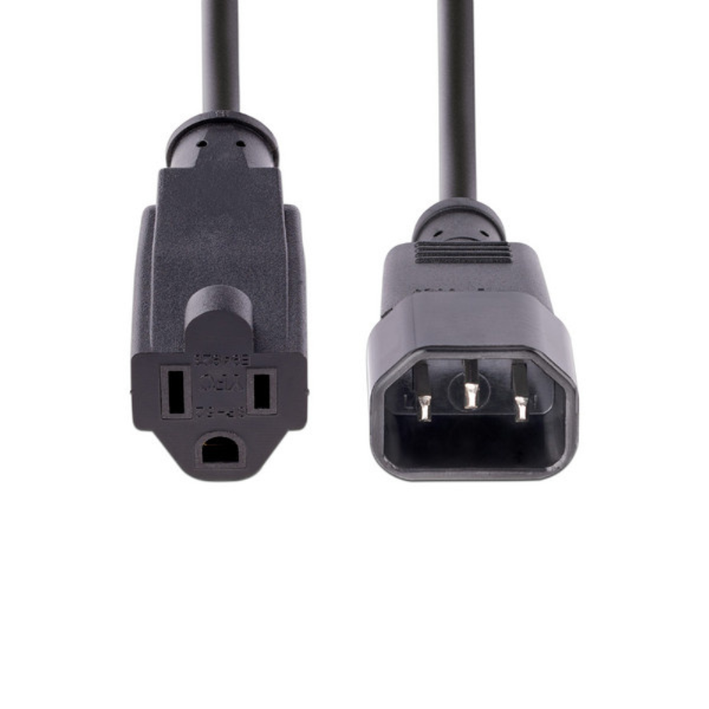 Cable Extensión de Alimentación 1m IEC320 C14 a NEMA 5-15R 10A 125V StarTech.com Mod. 1415R-3F-POWER-CORD