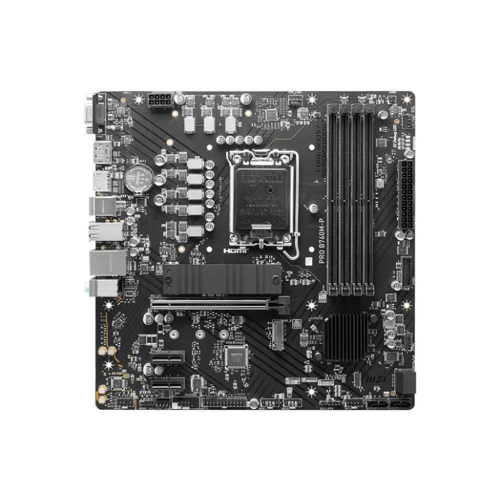 Tarjeta Madre MSI Pro B760M-P, Socket 1700, Gen 12/13/14, 4xDDR5, HDMI/DP, Micro ATX