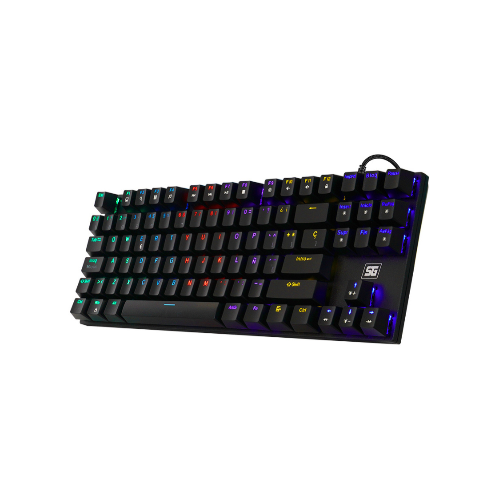 Teclado Vorago Start The Game Mecánico TKL RGB Rainbow con Switch Negro (KB-600)