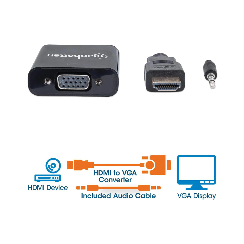 Convertidor de Video Manhattan HDMI a SVGA + Audio (151559)