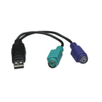 Convertidor Manhattan 2 Dispositivos PS/2 a USB 1.1 Largo 19.5 cm (179027)