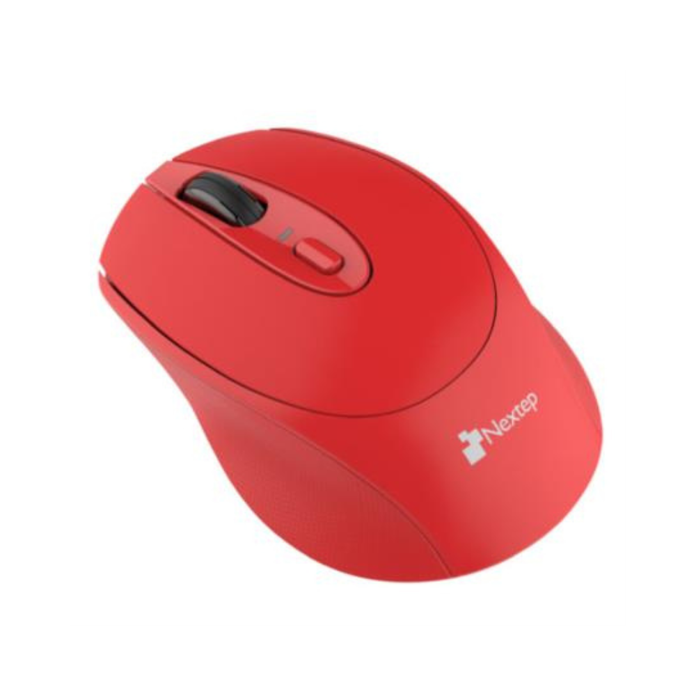 Mouse Nextep NE-411E Inalámbrico Ergonómico, USB, 1600 DPI, Rojo