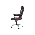 Silla gamer Naceb tank color Negro con Rojo de piel sintetica vinil altura y respaldo ajustable