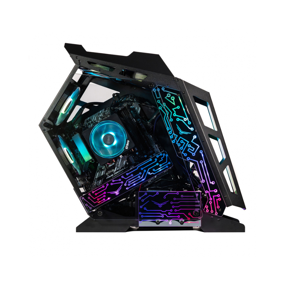 Gabinete gamer especial con cristal templado