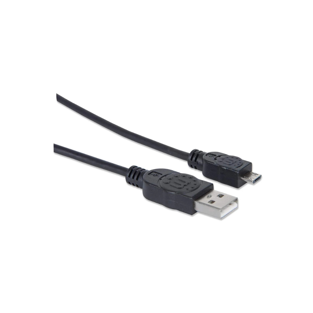 Cable USB A Macho a Micro B Macho 1.8M Negro Manhattan (307178)