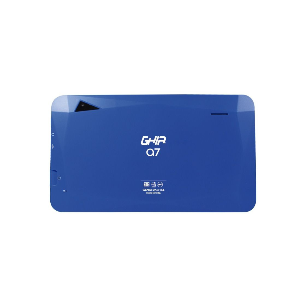 Tablet Ghia A7 WiFi 7" TN, Quad Core A133, 2GB RAM, 32GB, Doble Cámara, WiFi, Bluetooth, 2100mAh, Android 11, Azul