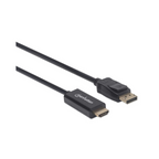 Cable Manhattan DisplayPort-HDMI M-M 1080P 3.0M Negro (153188)