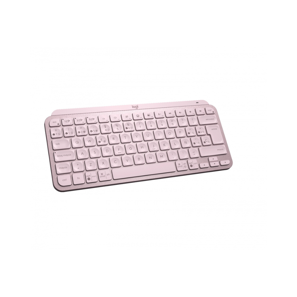 Teclado Logitech MX Keys Mini Iluminado Bluetooth 10m Rosa (920-010478)
