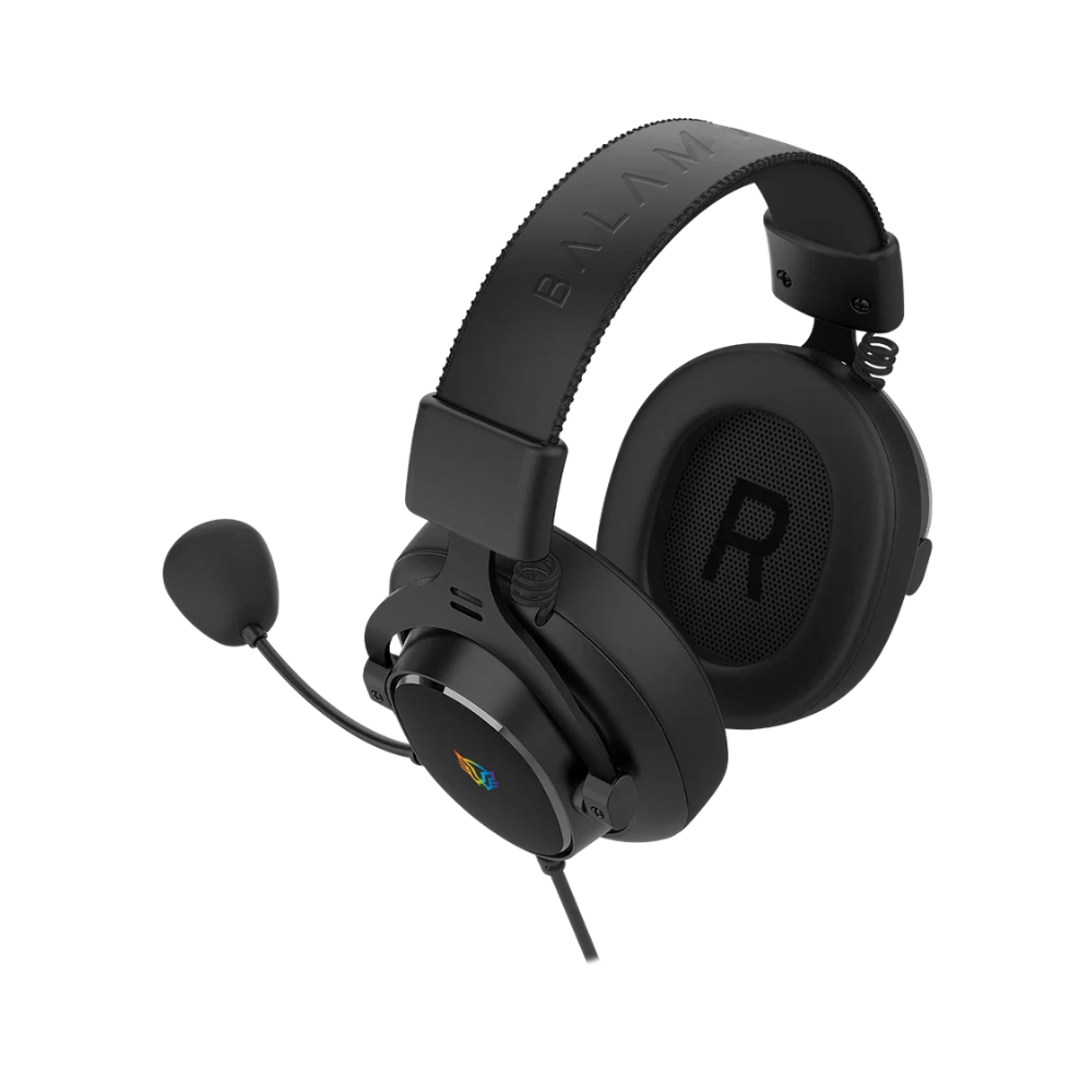 Audífonos Balam Rush Gamer Aviator Expert HA777 Negro Alambricos Over Ear Bocinas 53 mm + Microfono Desmontable Compatible con PC Dispositivos móviles Consolas RGB Conexión USB
