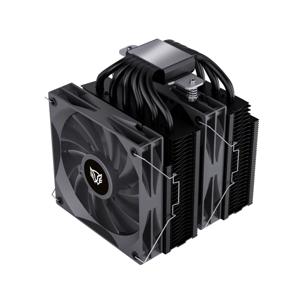 Enfriamiento de Aire Balam Rush Heliux Expert HEX90 Negro Display para monitoreo de temperatura RGB 6 Pipas TDP 295 W Legend