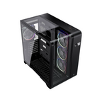 Gabinete Balam Rush Thank Expert Curve 7400 Mini Torre Negro Cristal Sin Bordes Con Indicador Térmico 4 Ventiladores ARGB ATX / Micro ATX / Mini ITX Sin Fuente