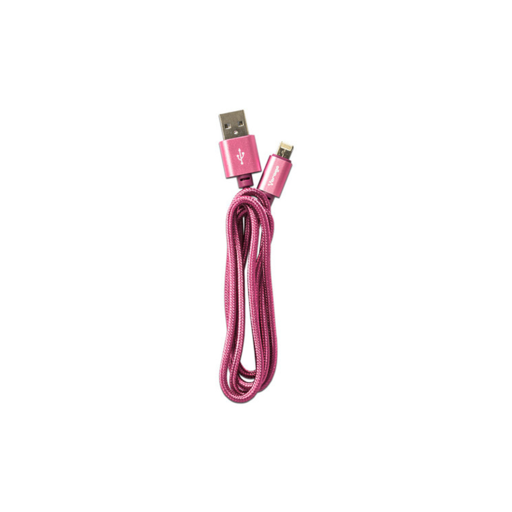 Cable Vorago Dual Micro USB/Lightning Rosa 1M Bolsa (CAB-209)