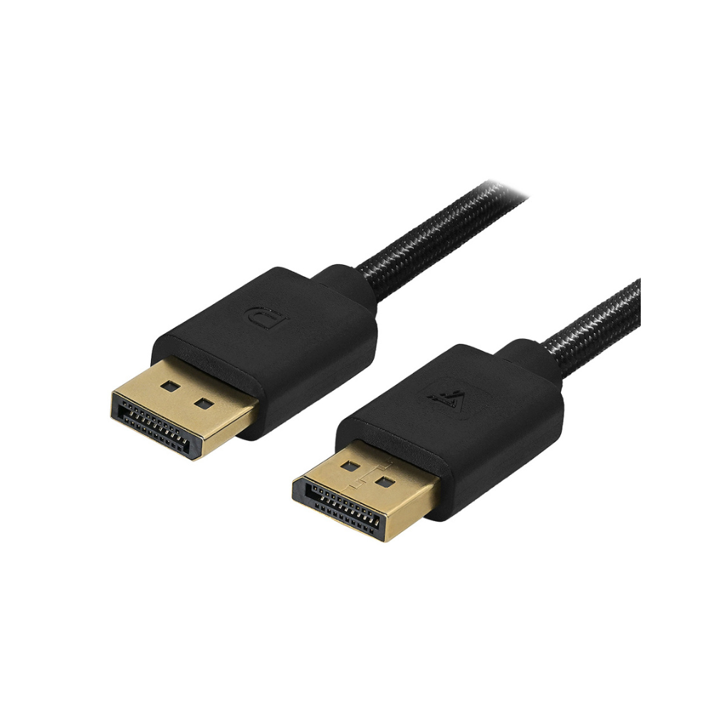 Cable Game Factor DisplayPort 1.4 Macho a Macho 4K 2M Chapa de Oro 24K (DTD400)
