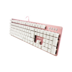 Teclado Mecánico Game Factor Luz Blanca, Switch Red, USB, Rosa (KBG400-PK-RD)