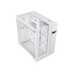 Gabinete Balam Rush Thank Expert Curve 7400 Mini Torre Blanco Cristal Sin Bordes Con Indicador Térmico 4 Ventiladores ARGB ATX / Micro ATX / Mini ITX Sin Fuente