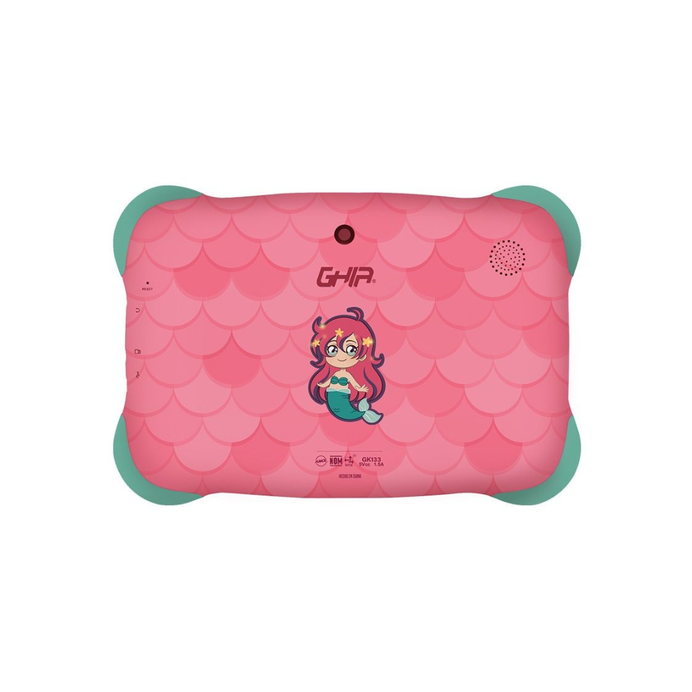 Tablet Ghia Kids 7" Quad Core A133 2GB RAM 32GB Doble Cámara WiFi Bluetooth 2500mAh Android 13 Go Sirena
