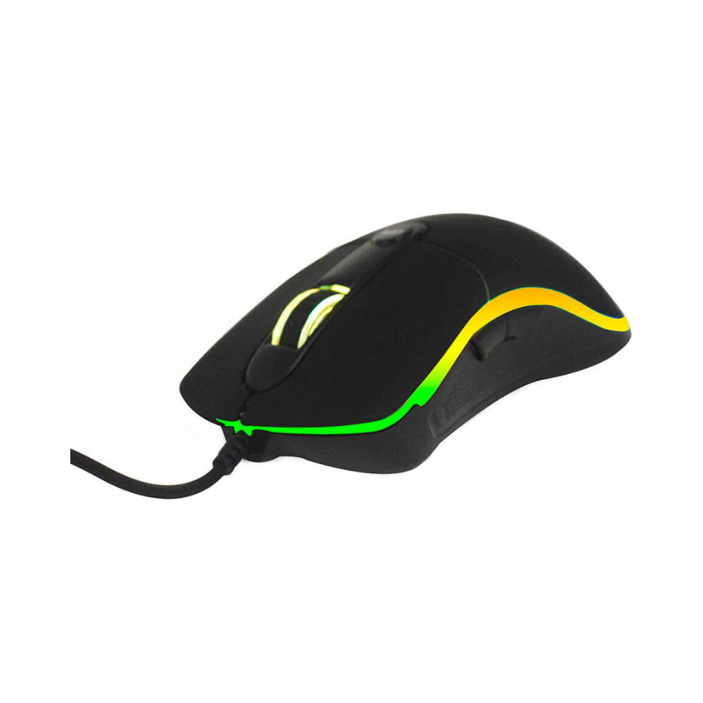 Mouse gamer Alambrico Naceb optico color Negro retroiluminado RGB 3200DPI 4 botones