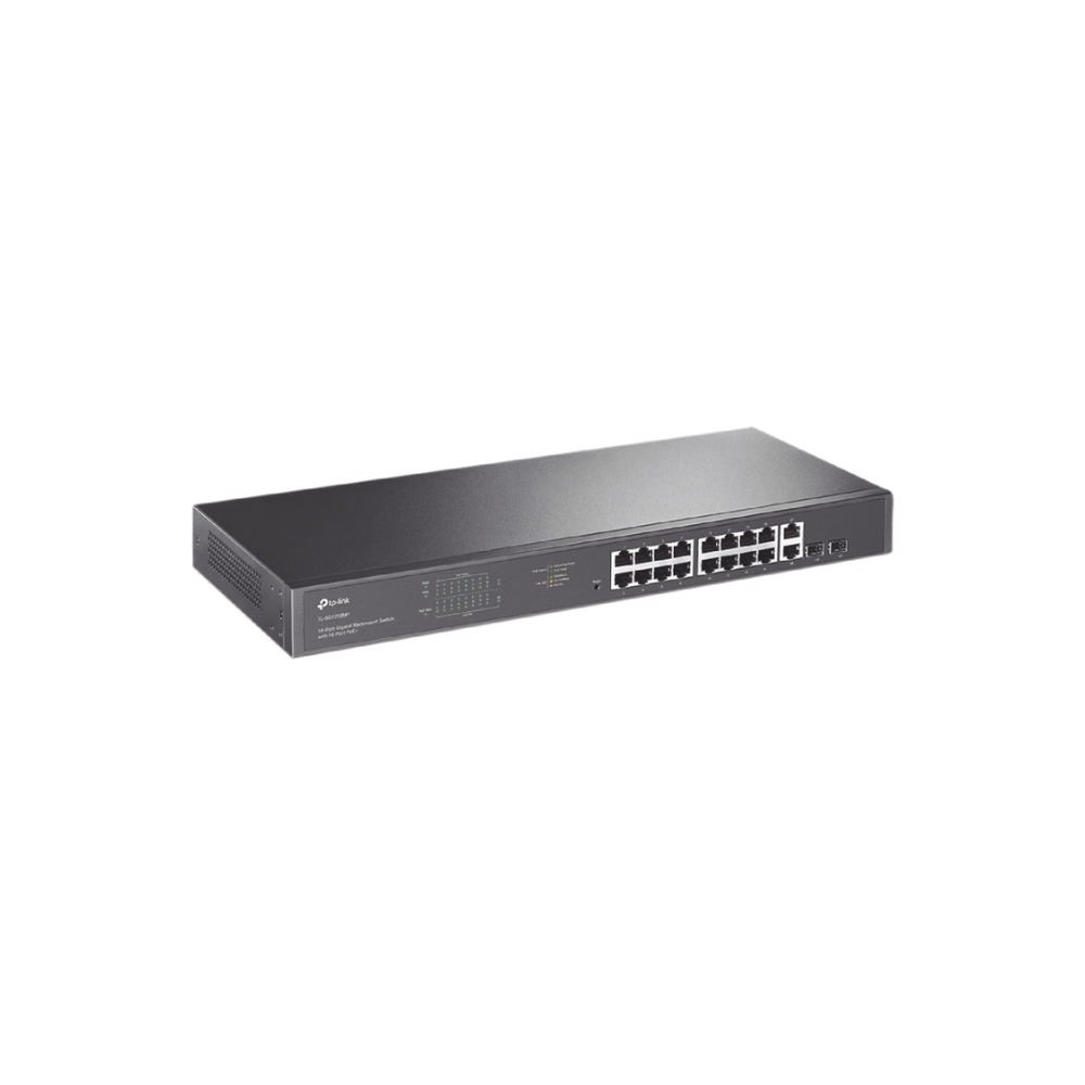 Switch PoE+ No Administrable 16 Puertos 10/100/1000Mbps + 2 SFP, 250W