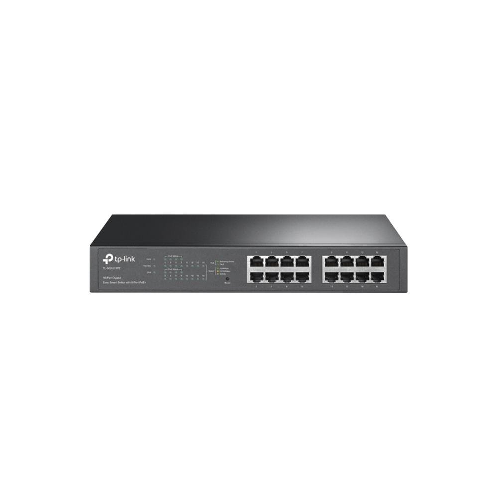 Switch Easy Smart PoE+ 16 Puertos 10/100/1000Mbps, 8 PoE+, PoE 150W