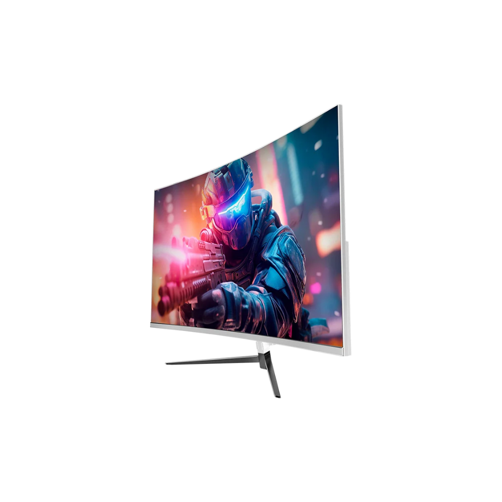 Monitor Gamer Balam Rush MGX27C Ultra Earth II 27", Curvo VA, FHD 1920x1080, 165Hz, 1ms, HDMI/DP/USB-C, 15W/3.5mm, Blanco