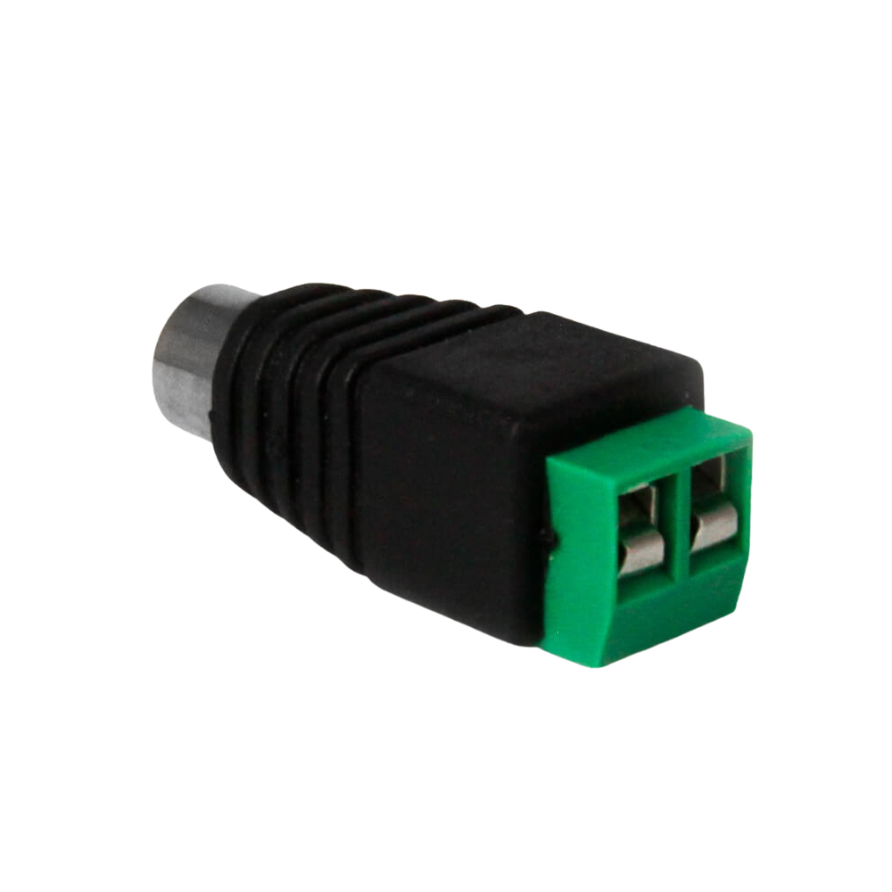 Conector Qian QAY 60305 Cat5 Cat6 UTP Audio RCA Hembra Video CCTV