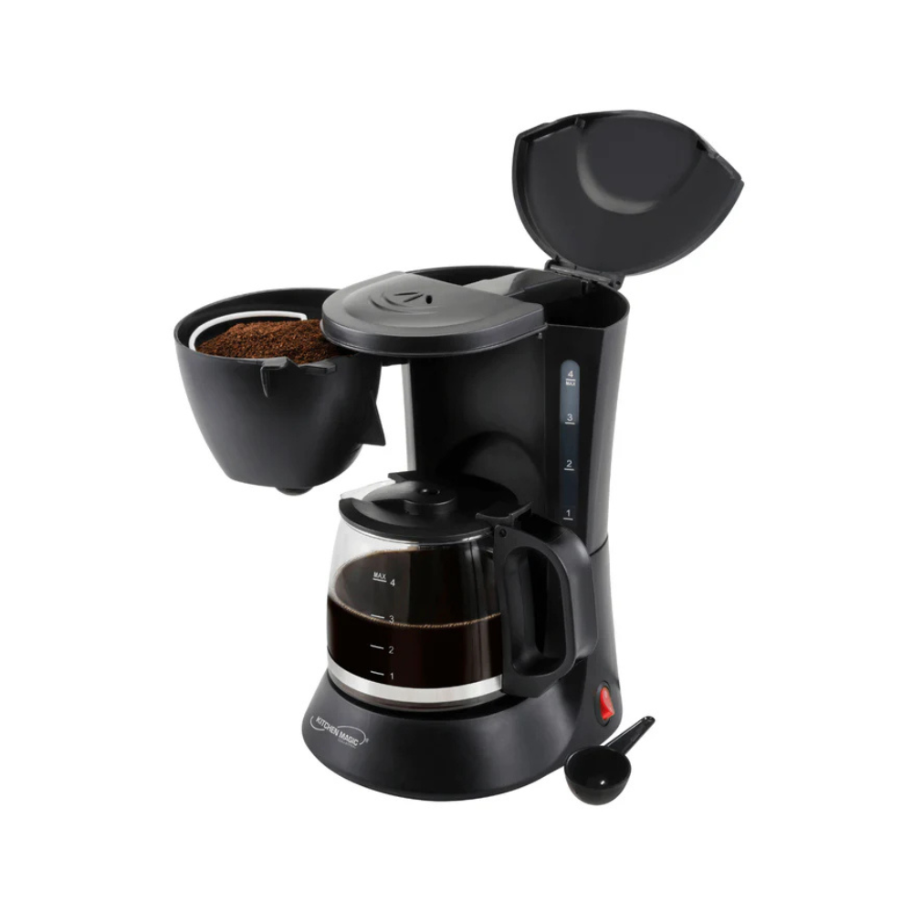 Cafetera Koblenz CKM-204N, 4 tazas, filtro lavable, anti-goteo, 600W, color negro