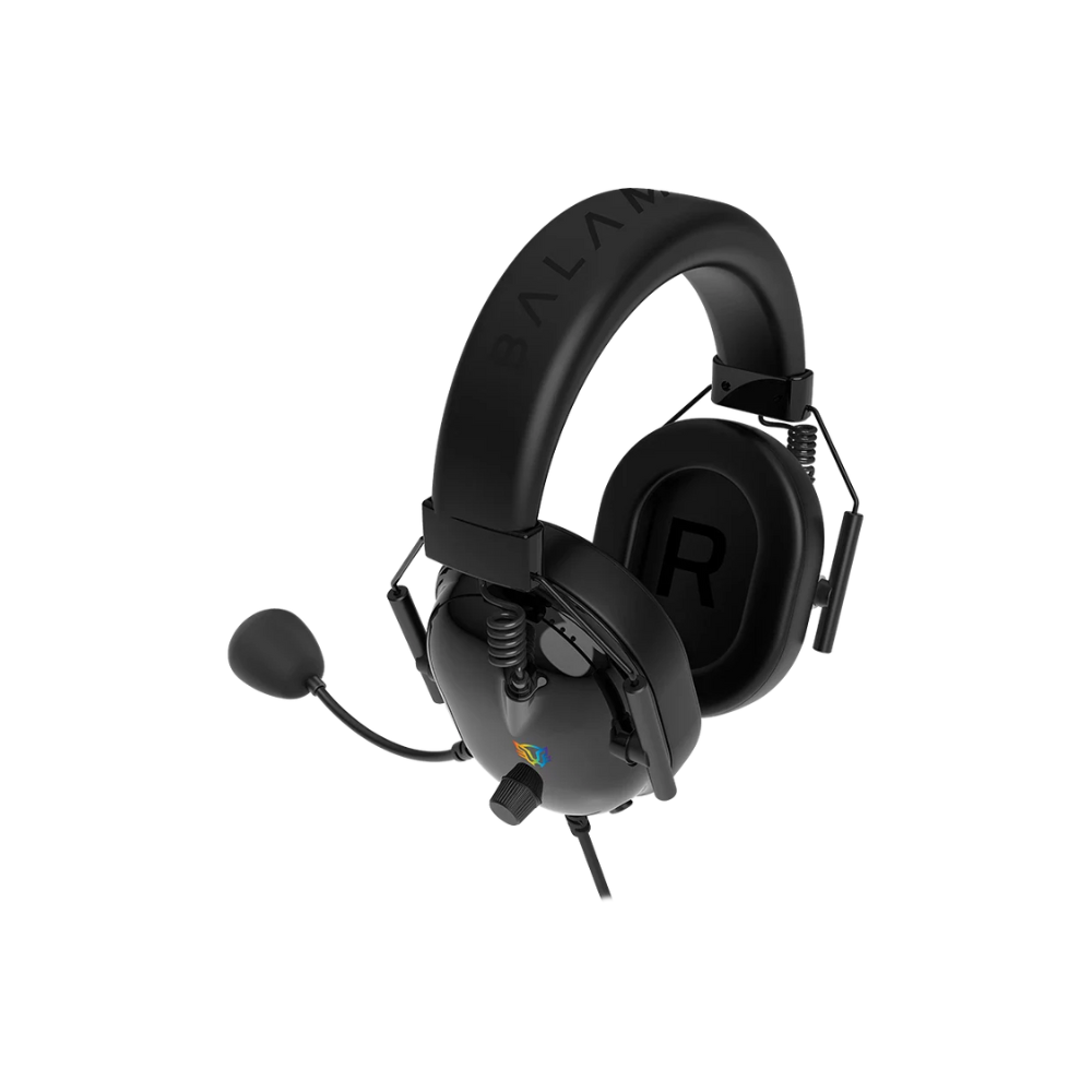 Audifonos Balam Rush Gamer Aviator Level HA757 Negro Alambricos Over Ear Bocinas 53 mm Microfono Fijo RGB + Conexion USB Legend