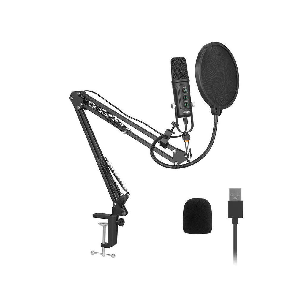 Kit de Micrófono Condensador USB Yeyian Agile NL Negro (YSA-UCHQ-01)