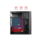 Gabinete Stylos CGAB2, Media Torre ATX, 500W, Negro STPGAC4B