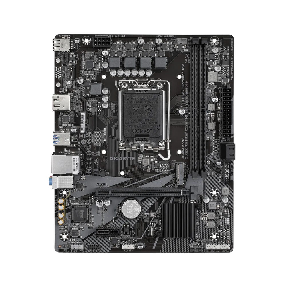 Tarjeta madre Gigabyte H610M K V2 socket 1700 Gen 12/13/14 2xDDR5 1xHDMI 1xDP Micro ATX
