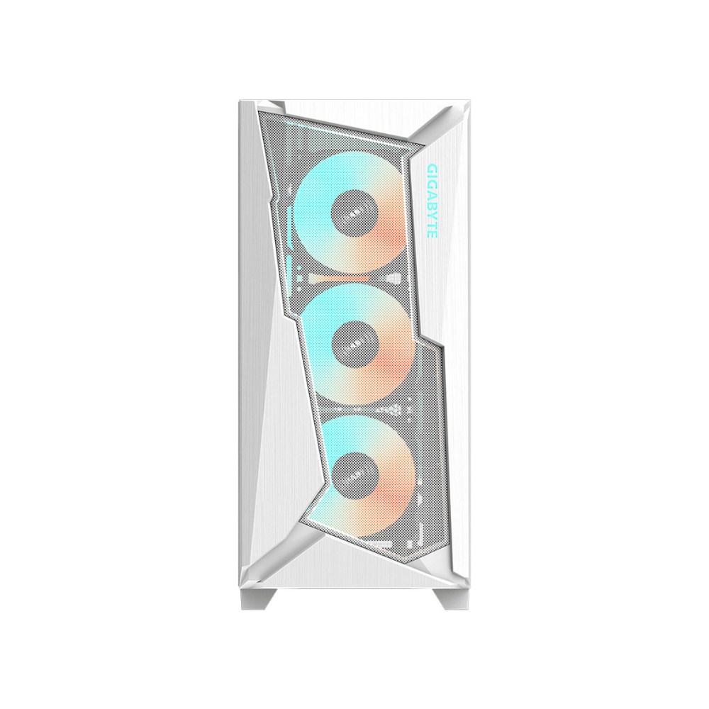 Gabinete Gigabyte GB-AC301GW Blanco Media Torre ATX Cristal Templado 4 Ventiladores ARGB