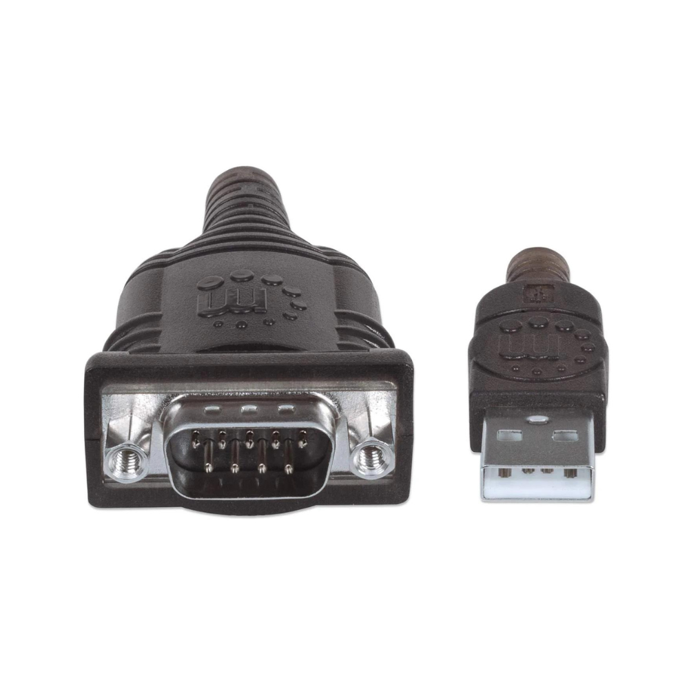 Convertidor Manhattan USB a Serial DB9M 45 cm PL-2303RA (Bolsa) (205153)