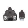 Convertidor Manhattan USB a Serial DB9M 45 cm PL-2303RA (Bolsa) (205153)