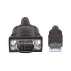 Convertidor Manhattan USB a Serial DB9M 45 cm PL-2303RA (Bolsa) (205153)