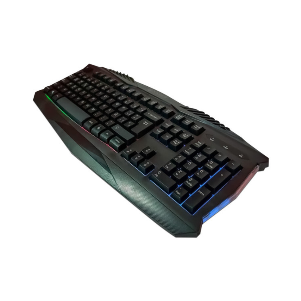 Kit gamer Naceb Teclado y Mouse alambrico con iluminacion color Negro USB