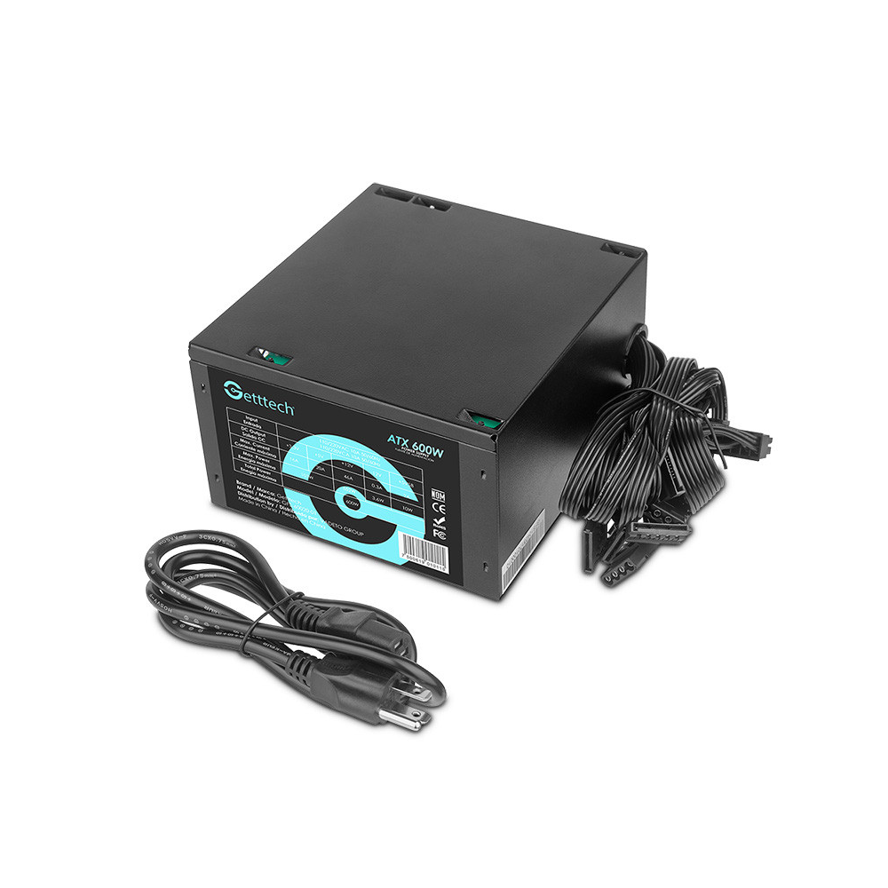Fuente de Poder Getttech 600W Negro