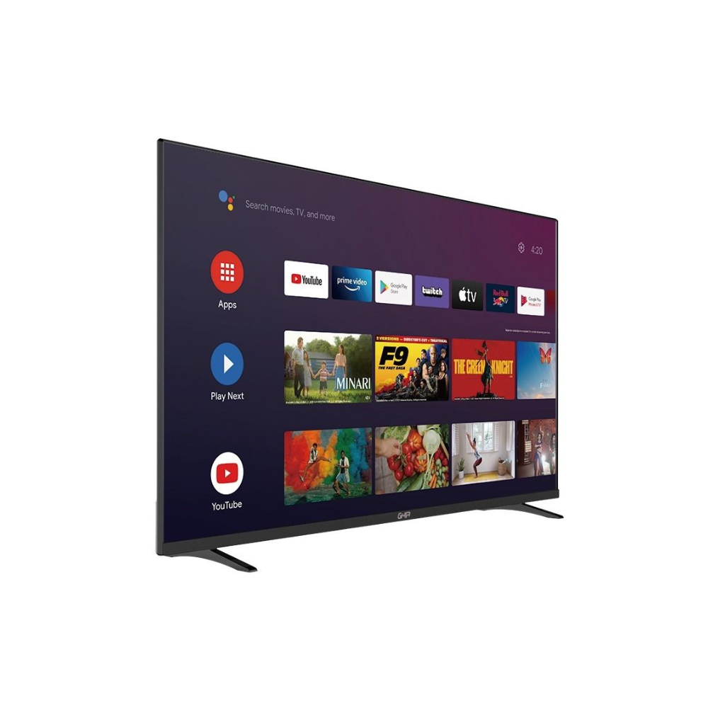 Televisión Smart Ghia Android TV Certified 32" HD WiFi, RJ45, 2 HDMI, 2 USB, RCA, Óptico, 60Hz