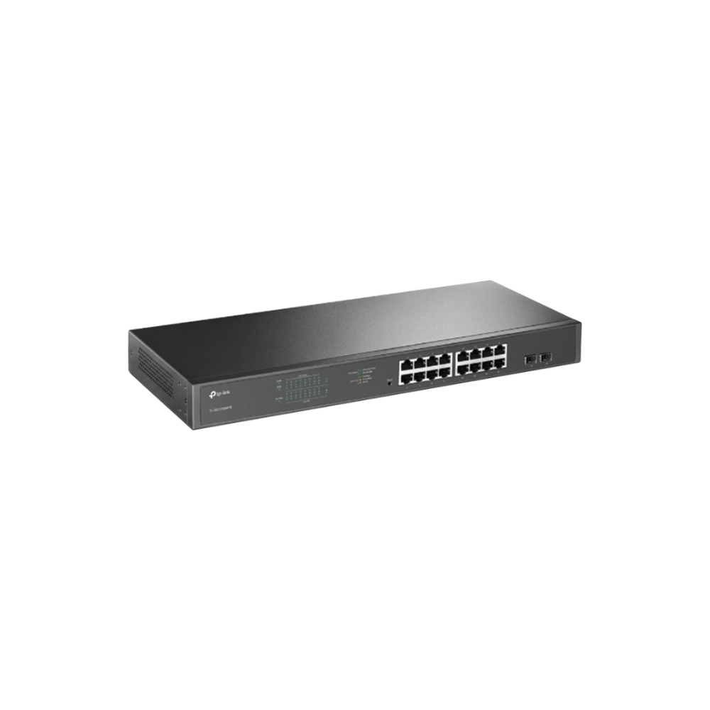 Switch JetStream 16 Puertos 10/100/1000Mbps, PoE af/at, 2 Puertos SFP, PoE 192W