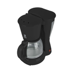 Cafetera Mirati 1.2L 900W Vaso de Cristal Filtro Lavable Color Negro