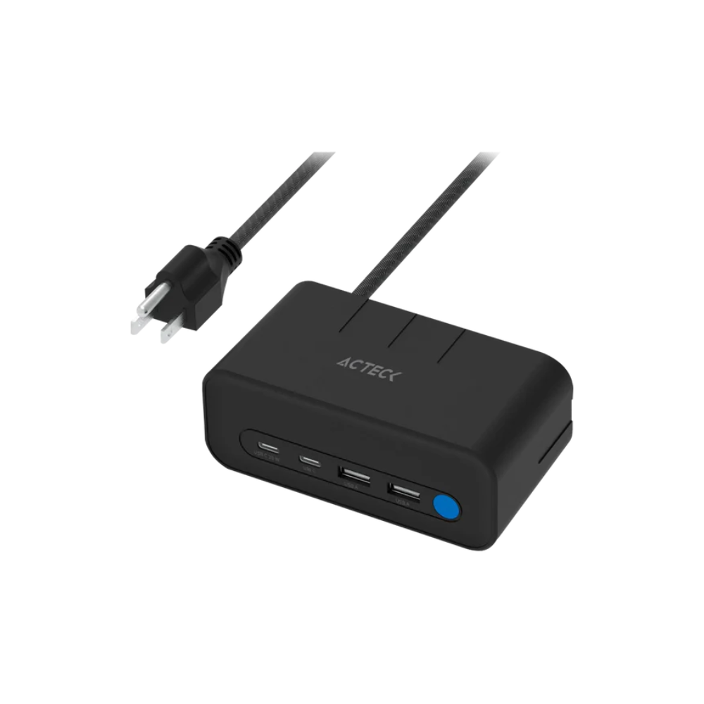 Cargador de Escritorio Acteck Energon Mate CE676, Carga PD 20W, 3 Conectores de Corriente