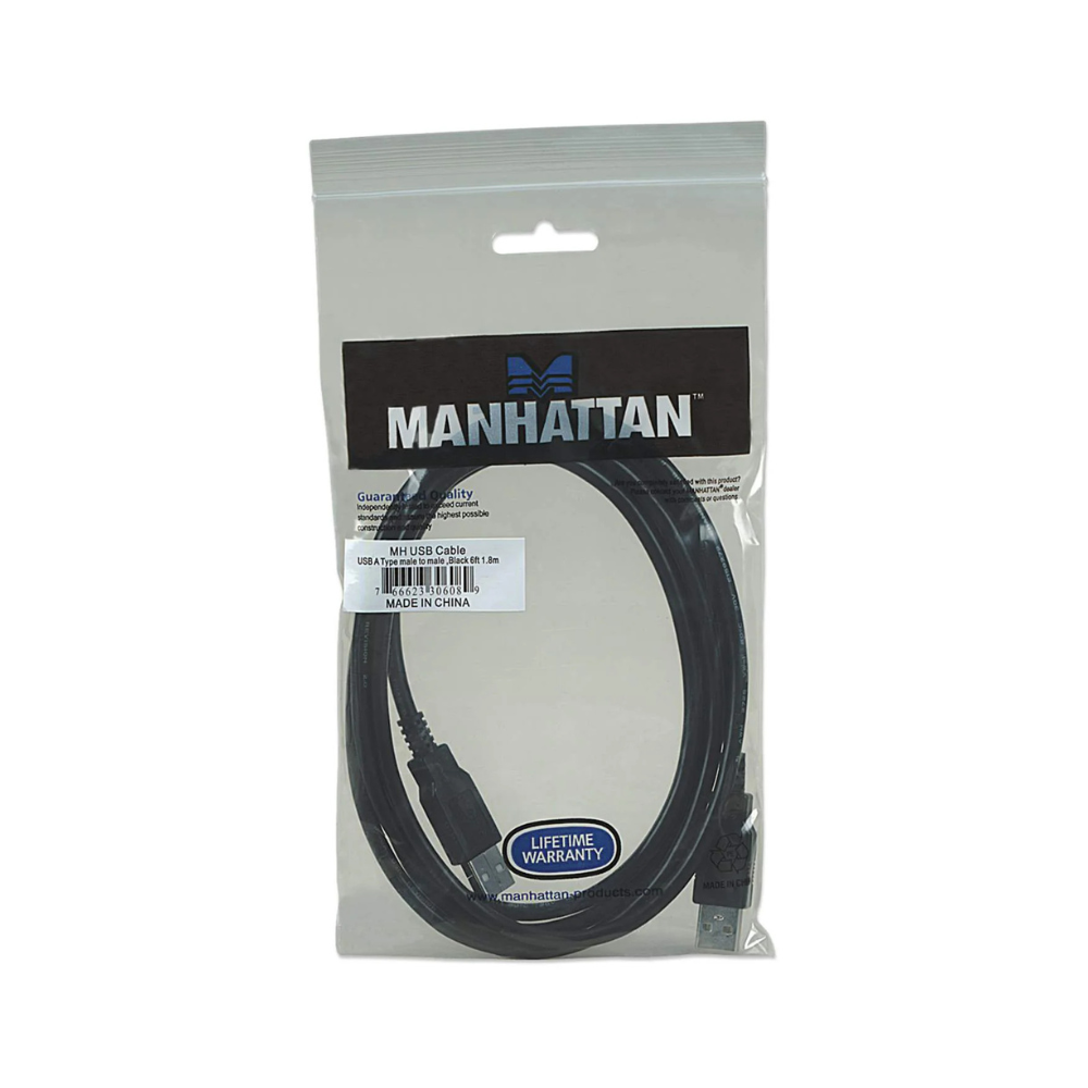 Cable USB A Macho a Macho 1.8M Manhattan V2.0 (306089)