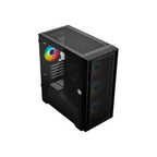 Gabinete Balam Rush Twin Mate 6000B Media torre negro cristal 4xVentiladores ARGB Mini ATX / Mico ATX sin fuente panel frontal intercambiable cristal/malla