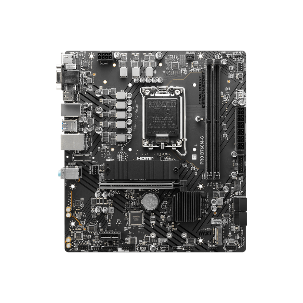 Tarjeta madre MSI PRO B760M-G socket 1700 13a Gen 2xDDR5 4800Mhz HDMI DP VGA