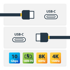Cable USB-C 1m 10Gbps Tipo C Certificado USB-IF 3.2 Gen 2 Carga PD 100W StarTech.com