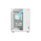 Gabinete Balam Rush Tank Majestic 6600 Media Torre Blanco Cristal 3 Ventiladores ARGB ATX / Micro ATX / Mini ITX Sin Fuente