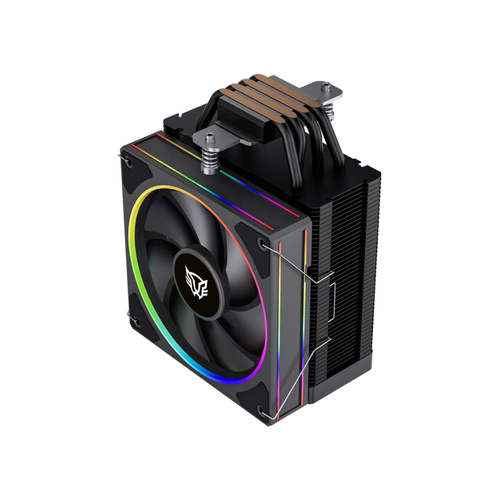 Enfriamiento de Aire Balam Rush Negro Heliux Pro HEX55 Display para monitoreo de temperatura RGB 4 Pipas TDP 220w