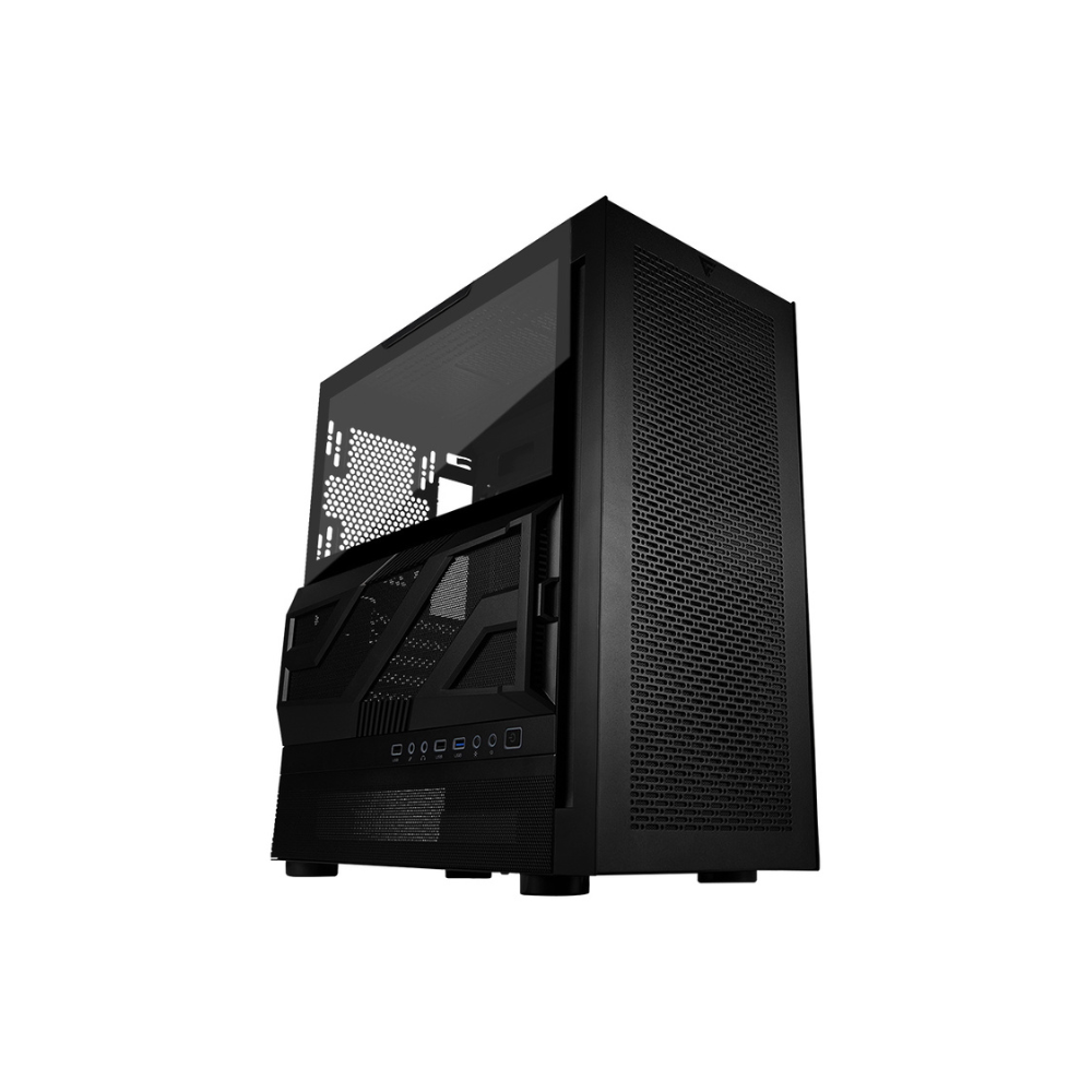 Gabinete Game Factor ATX, Cristal, USB 3.0, Lateral RGB, sin Fuente CSG800 Negro